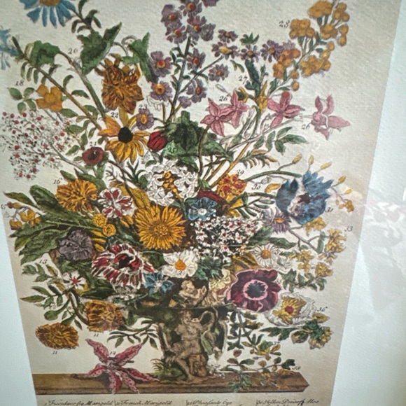 November Floral Art Print in Gold Frame - Picture 6 of 7